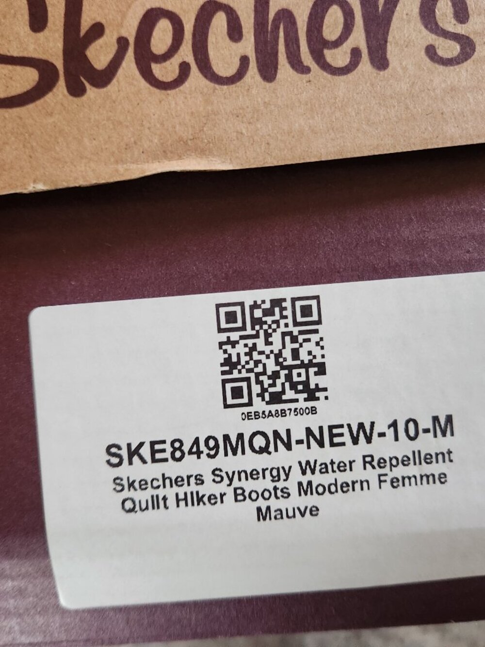 Skechers Synergy Quilt Hiker boots. NIB. Mauve. Size 10 - Picture 10 of 11
